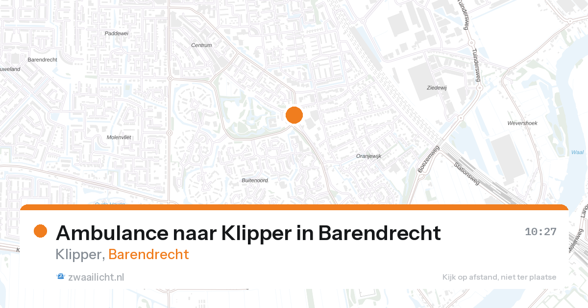 Ambulance naar Klipper in Barendrecht — 17 jul 2026