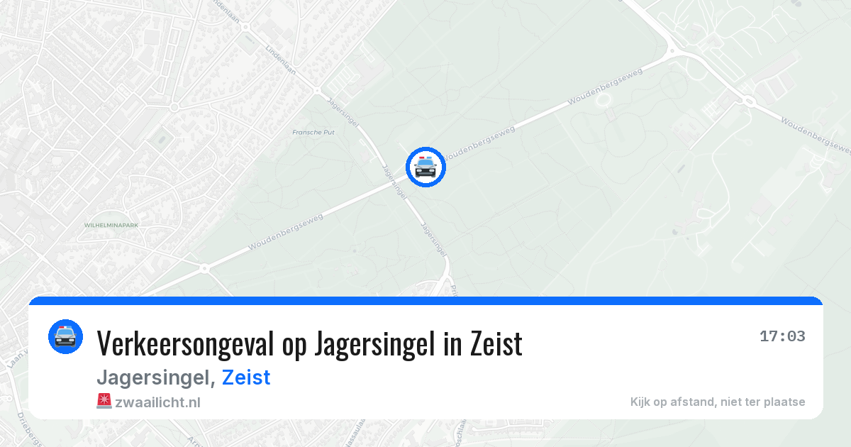 Verkeersongeval op Jagersingel in Zeist — 22 apr 2026
