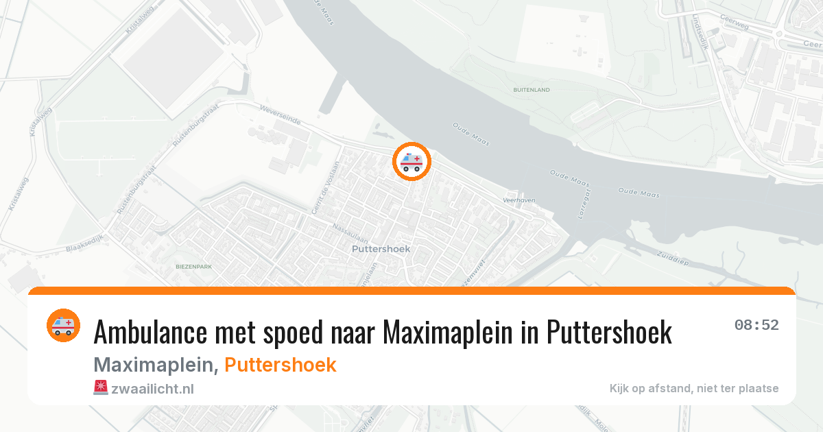 Ambulance met spoed naar Maximaplein in Puttershoek — 4 mei 2026
