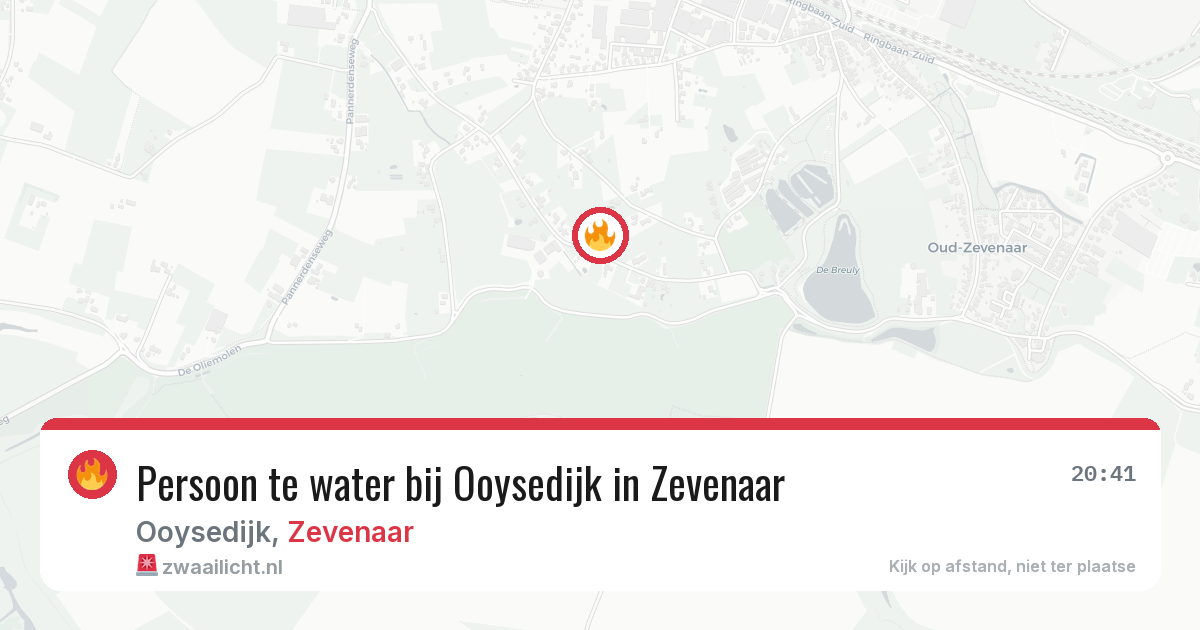 Persoon te water bij Ooysedijk in Zevenaar — 28 jul 2026