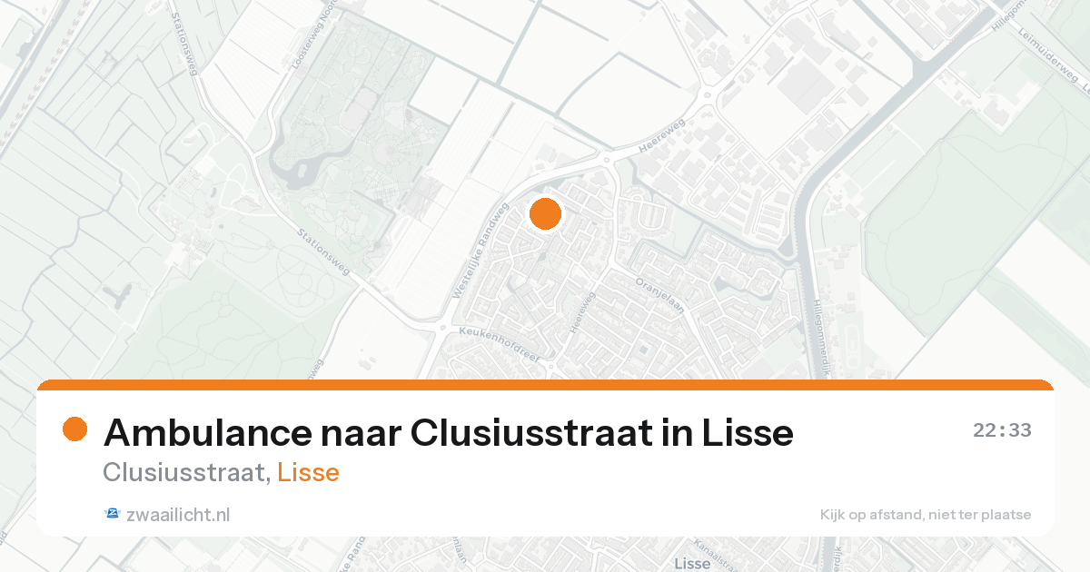 Ambulance naar Clusiusstraat in Lisse — 23 aug 2026
