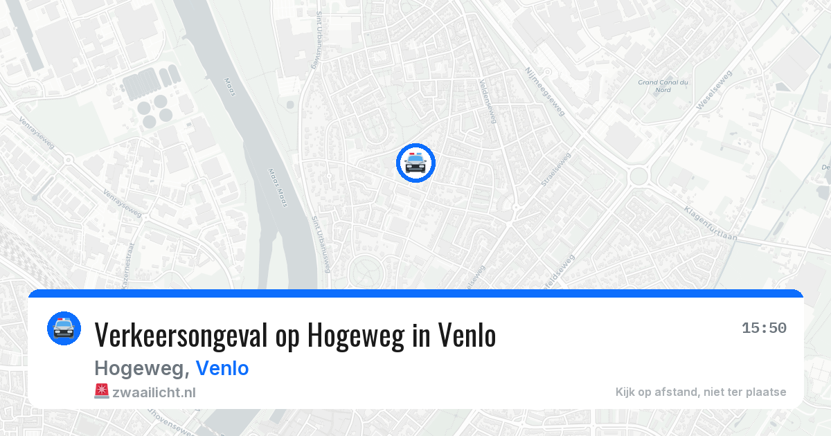 Verkeersongeval op Hogeweg in Venlo — 14 mei 2026