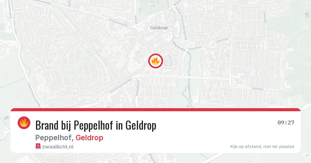 Brand bij Peppelhof in Geldrop — 6 jul 2026