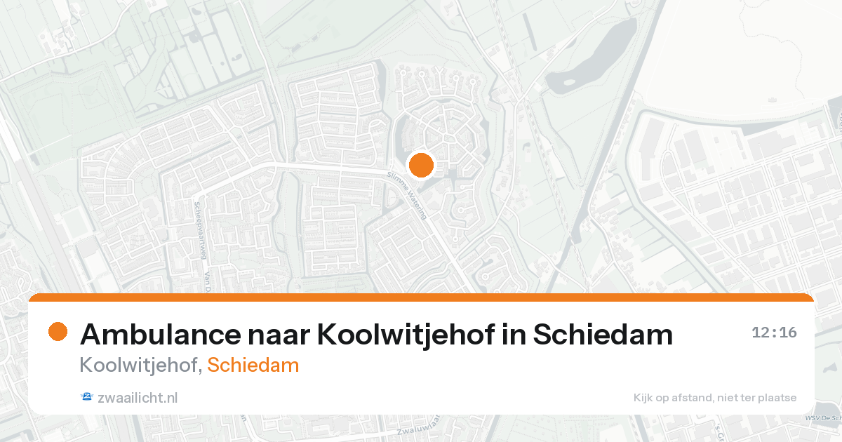 Ambulance naar Koolwitjehof in Schiedam — 28 mei 2026