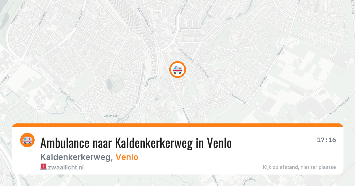 Ambulance naar Kaldenkerkerweg in Venlo — 14 aug 2026