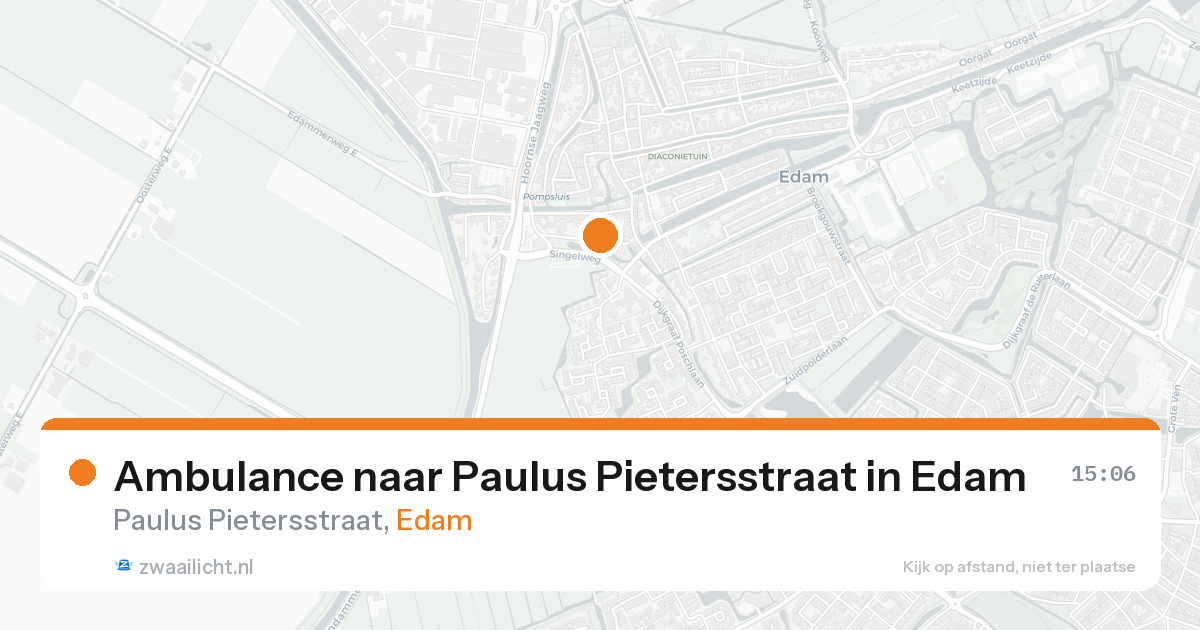 Ambulance naar Paulus Pietersstraat in Edam — 23 aug 2026