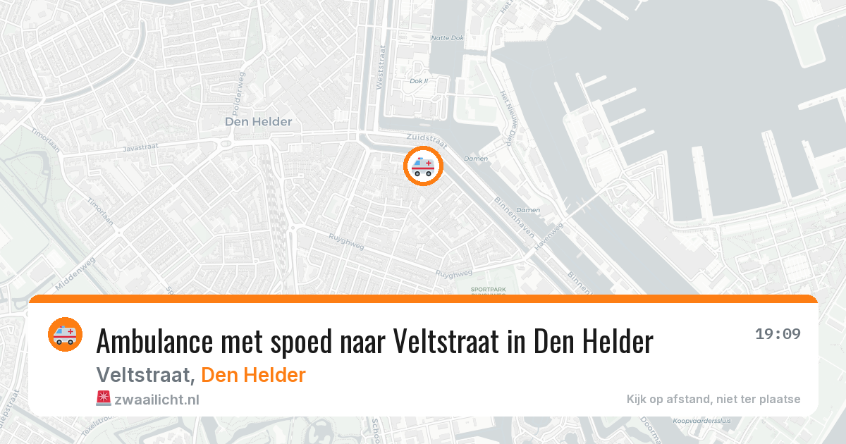 Ambulance met spoed naar Veltstraat in Den Helder — 16 jan 2026