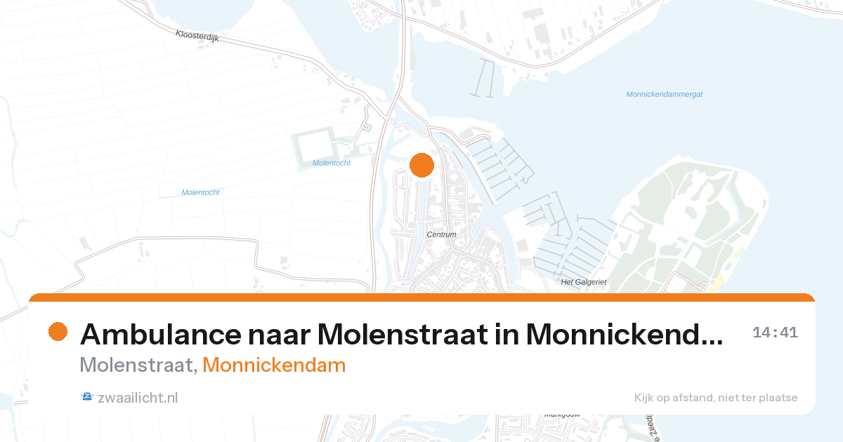 Ambulance naar Molenstraat in Monnickendam — 10 jun 2026
