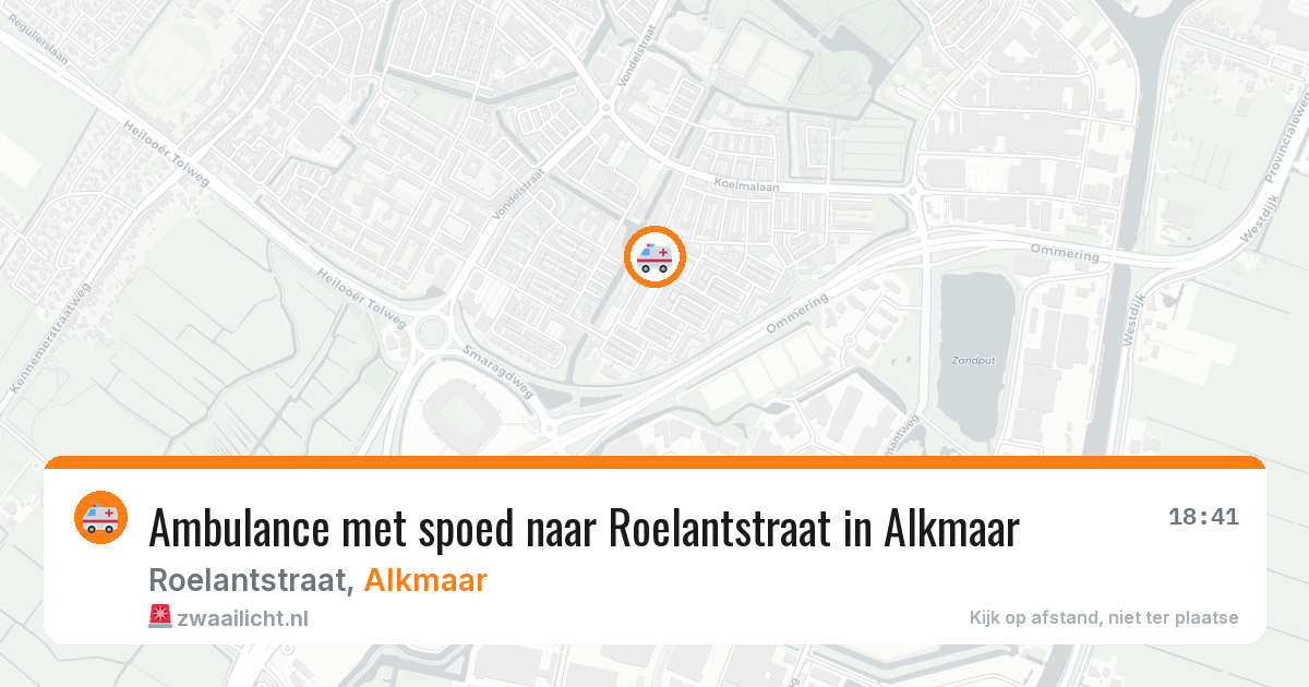 Ambulance met spoed naar Roelantstraat in Alkmaar — 16 mrt 2026