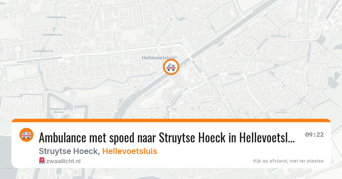 Ambulance met spoed naar Struytse Hoeck in Hellevoetsluis — 8 apr 2026