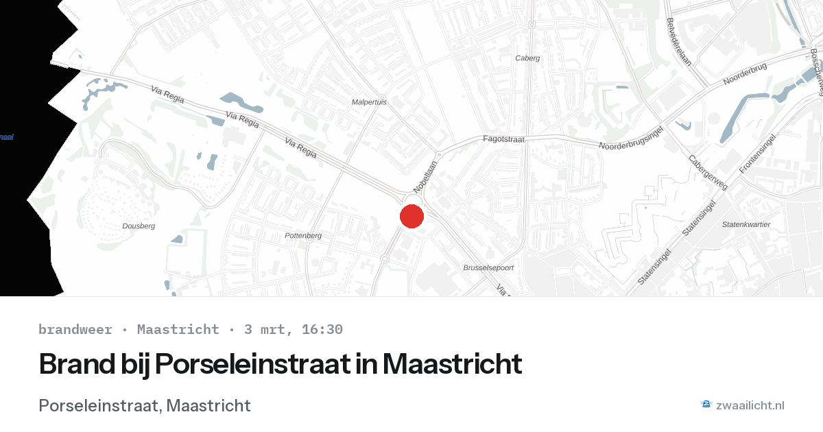 Brand bij Porseleinstraat in Maastricht — 3 mrt 2026