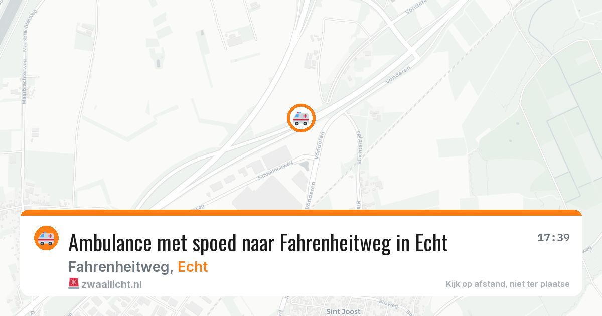 Ambulance met spoed naar Fahrenheitweg in Echt — 18 jun 2026