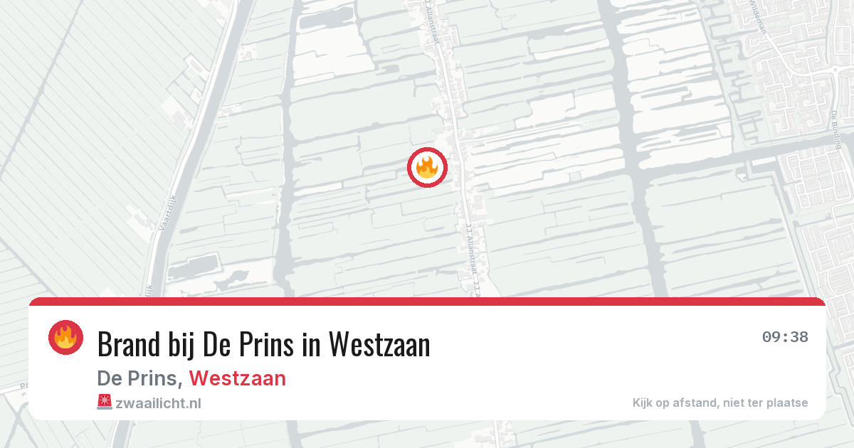 Brand bij De Prins in Westzaan — 11 aug 2026