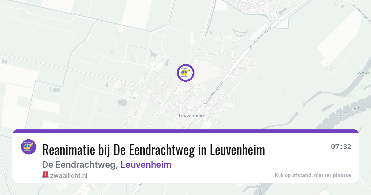 Reanimatie bij De Eendrachtweg in Leuvenheim — 15 jun 2026