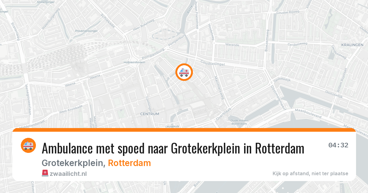 Ambulance met spoed naar Grotekerkplein in Rotterdam — 31 mei 2026