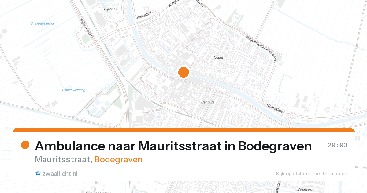 Ambulance naar Mauritsstraat in Bodegraven — 31 mei 2026