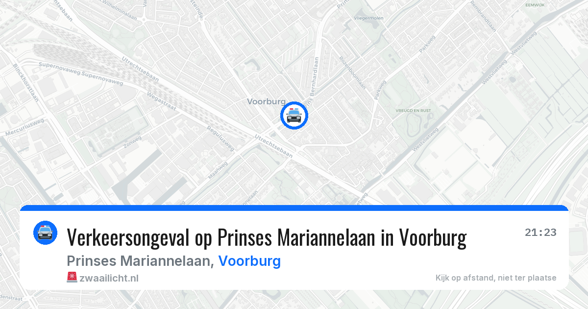 Verkeersongeval op Prinses Mariannelaan in Voorburg — 10 apr 2026