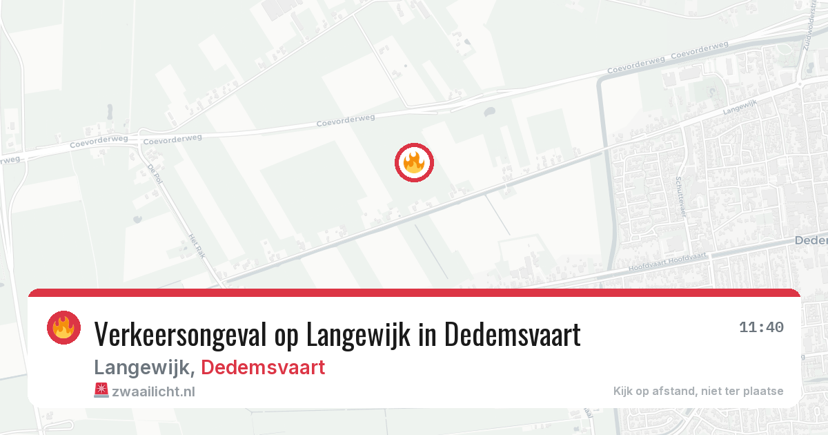 Verkeersongeval op Langewijk in Dedemsvaart — 3 jul 2026