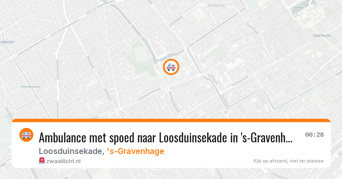 Ambulance met spoed naar Loosduinsekade in 's-Gravenhage — 24 mei 2026