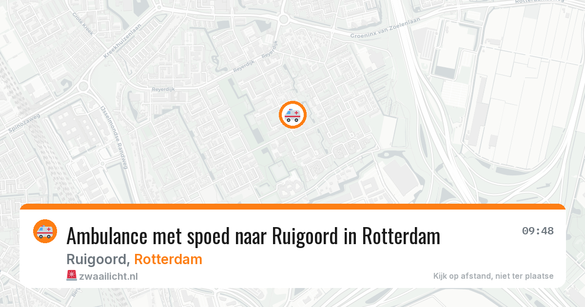 Ambulance met spoed naar Ruigoord in Rotterdam — 12 jun 2026