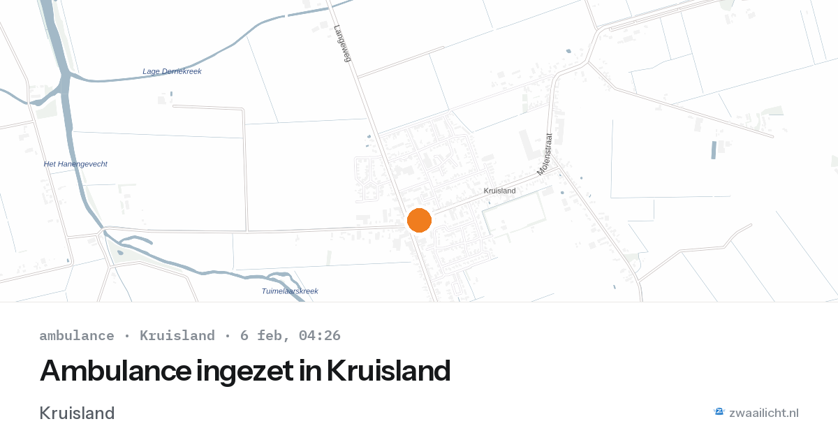 Ambulance ingezet in Kruisland — 6 feb 2026