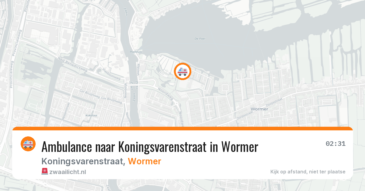 Ambulance naar Koningsvarenstraat in Wormer — 10 jul 2026