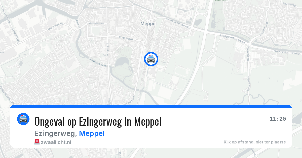 Ongeval op Ezingerweg in Meppel — 26 jun 2026
