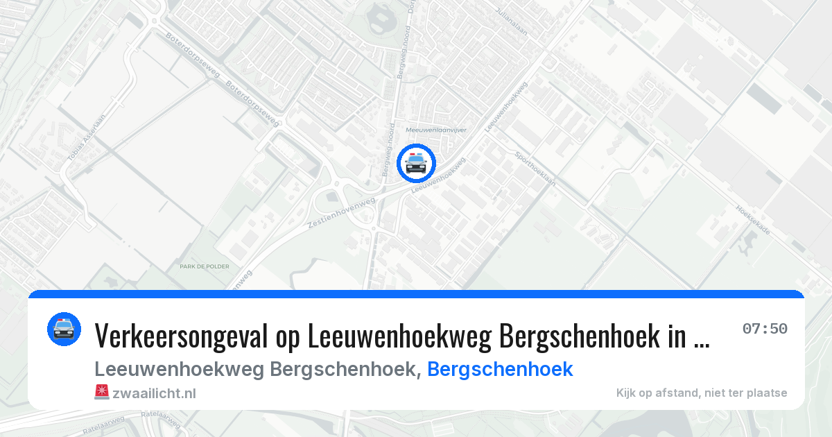 Verkeersongeval op Leeuwenhoekweg Bergschenhoek in Bergschenhoek — 7 apr 2026