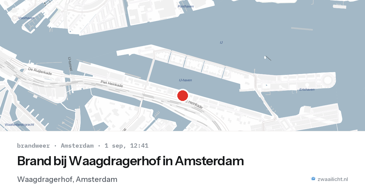Brand bij Waagdragerhof in Amsterdam — 1 sep 2026