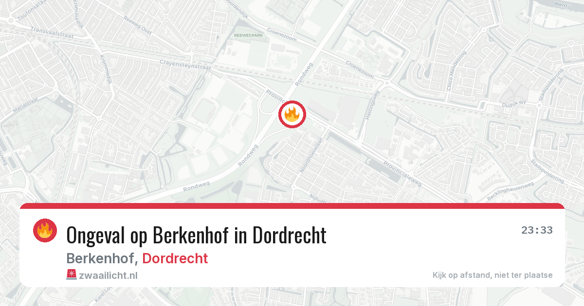 Ongeval op Berkenhof in Dordrecht — 31 mei 2026