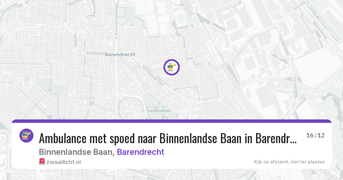 Ambulance met spoed naar Binnenlandse Baan in Barendrecht — 7 apr 2026