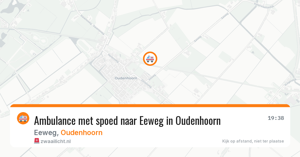 Ambulance met spoed naar Eeweg in Oudenhoorn — 1 aug 2026