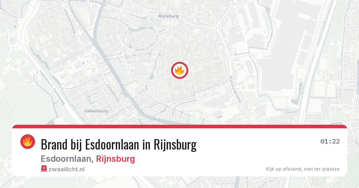 Brand bij Esdoornlaan in Rijnsburg — 4 aug 2026