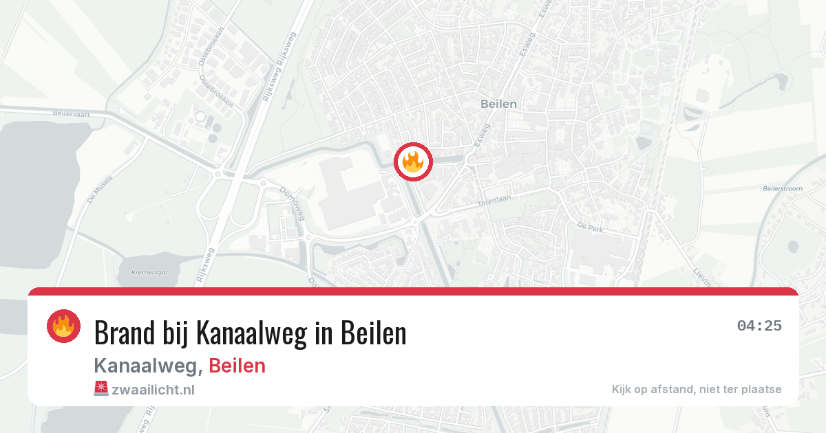 Brand bij Kanaalweg in Beilen — 16 mei 2026