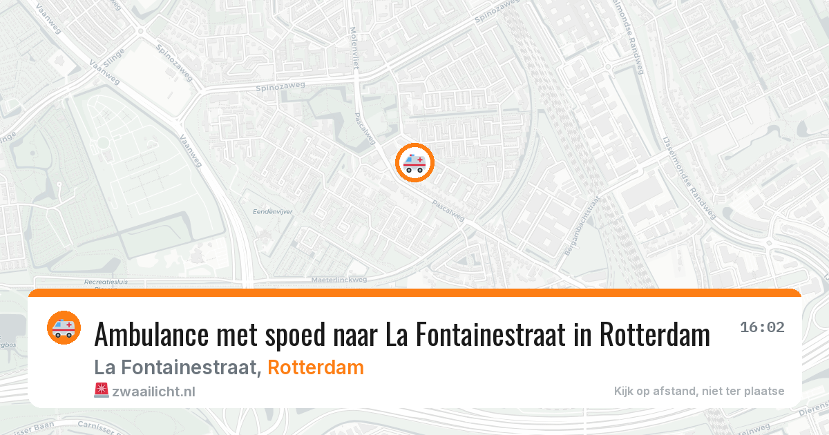 Ambulance met spoed naar La Fontainestraat in Rotterdam — 3 jun 2026