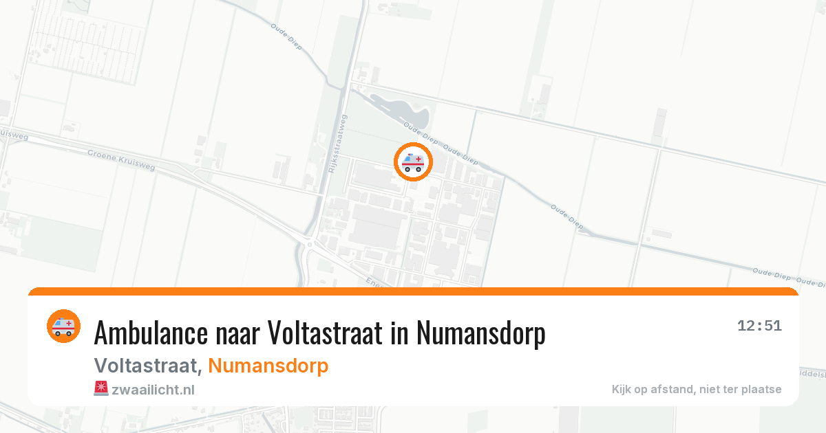 Ambulance naar Voltastraat in Numansdorp — 2 jul 2026