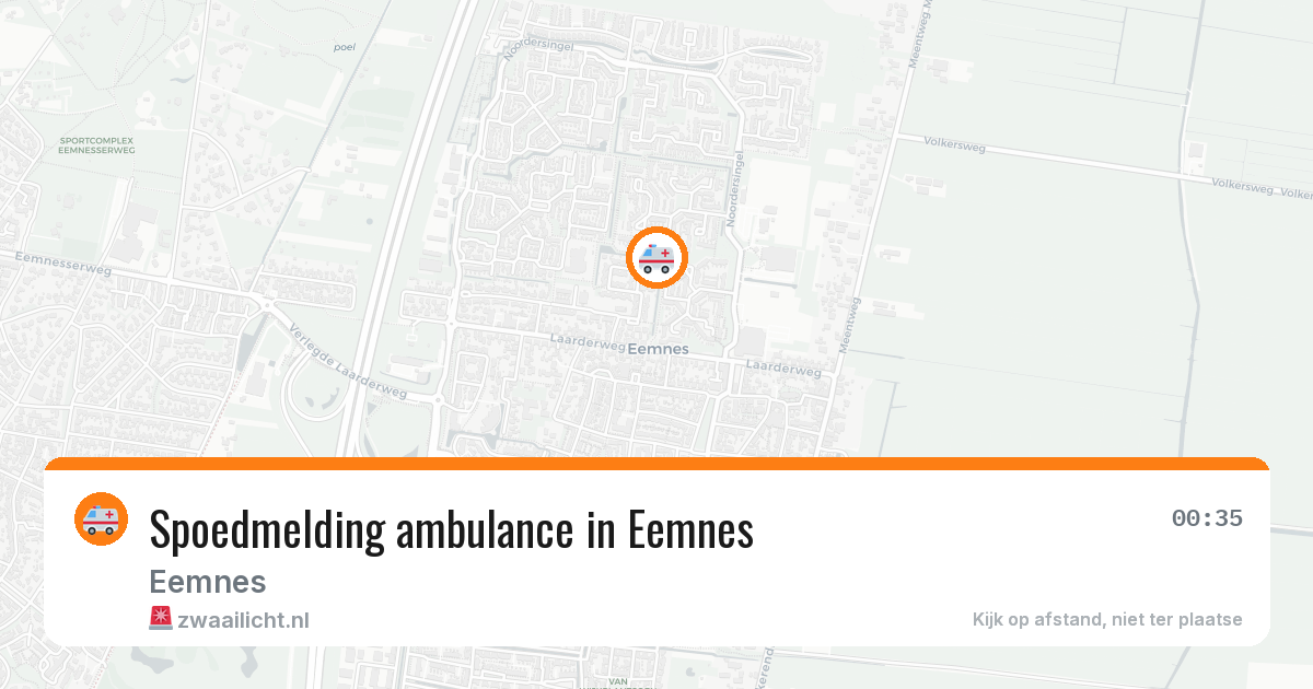 Spoedmelding ambulance in Eemnes — 31 mei 2026