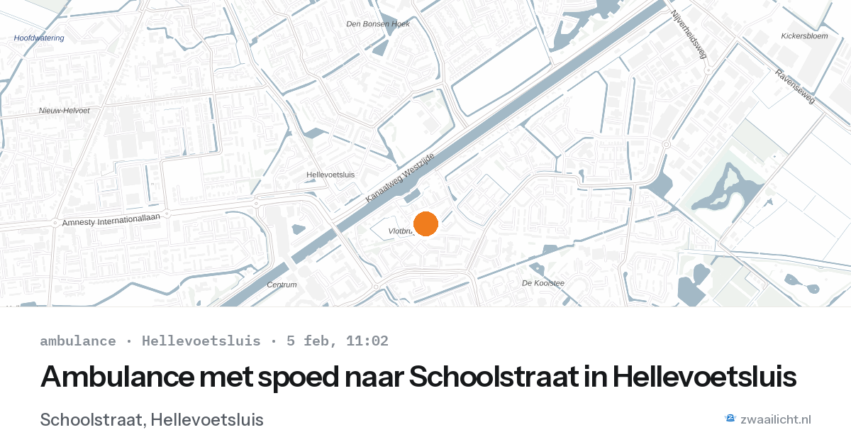 Ambulance met spoed naar Schoolstraat in Hellevoetsluis — 5 feb 2026