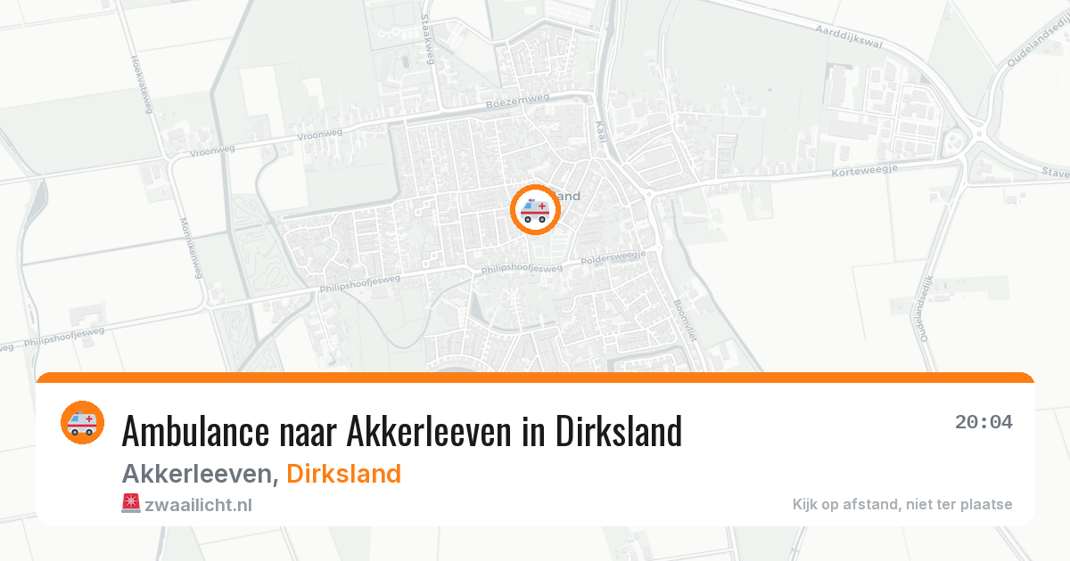 Ambulance naar Akkerleeven in Dirksland — 29 jul 2026