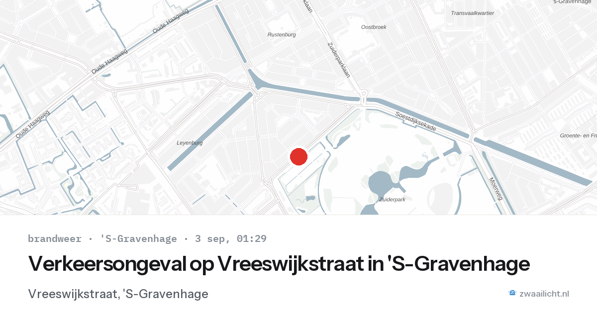 Verkeersongeval op Vreeswijkstraat in 'S-Gravenhage — 2 sep 2026