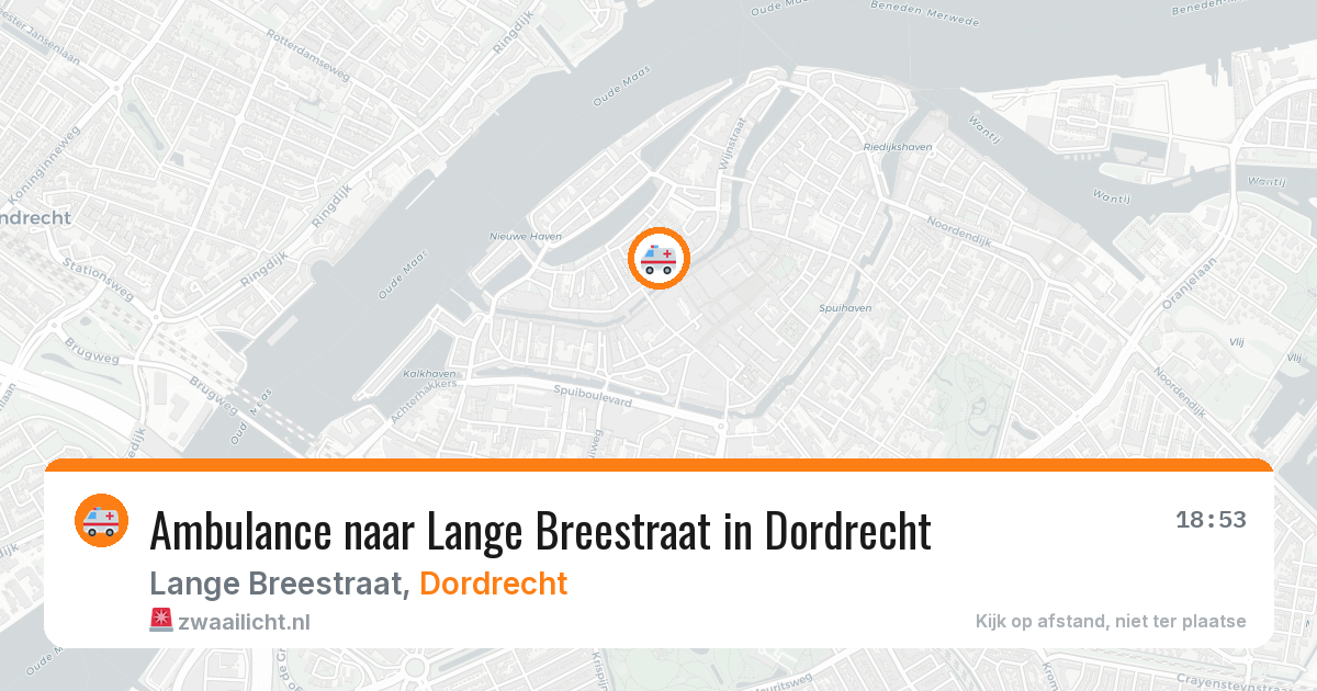 Ambulance naar Lange Breestraat in Dordrecht — 3 jun 2026