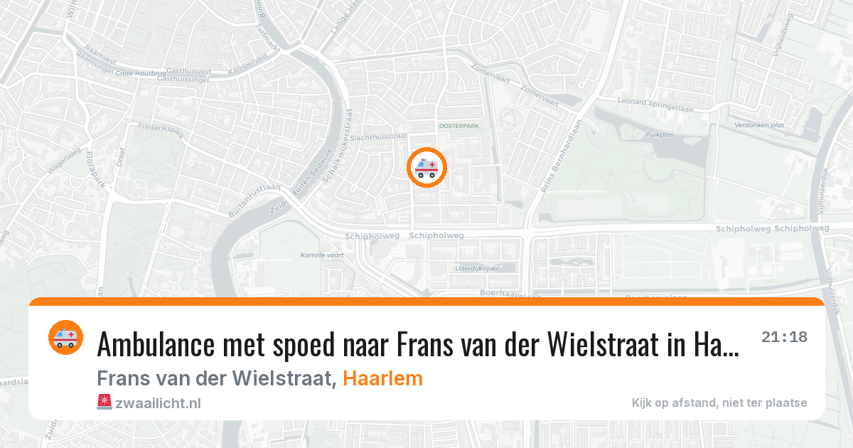 Ambulance met spoed naar Frans van der Wielstraat in Haarlem — 20 apr 2026