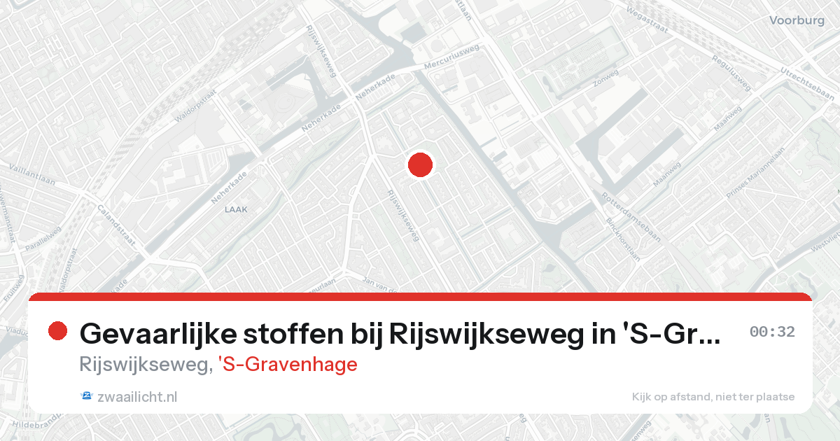 Gevaarlijke stoffen bij Rijswijkseweg in 'S-Gravenhage — 30 jan 2026