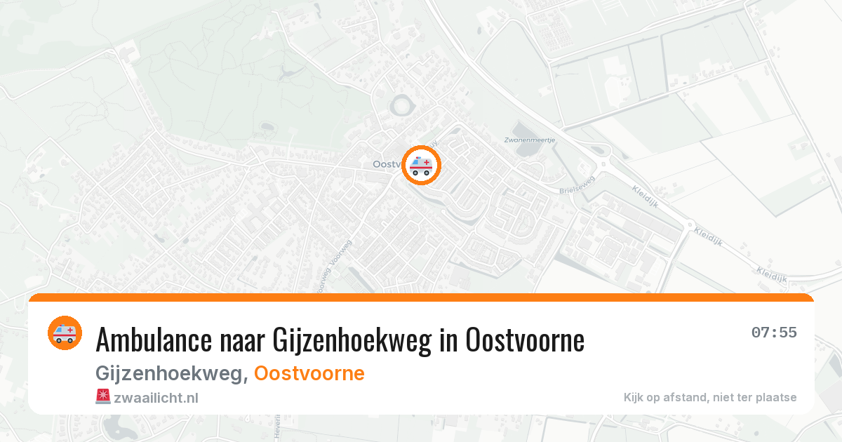Ambulance naar Gijzenhoekweg in Oostvoorne — 26 jun 2026