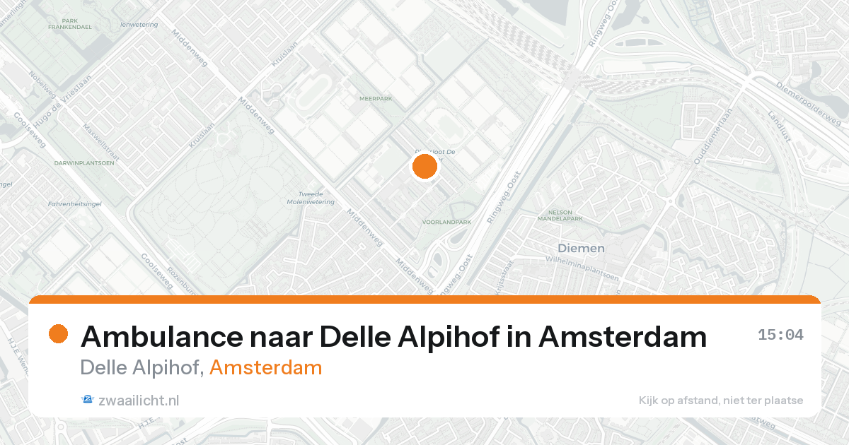 Ambulance naar Delle Alpihof in Amsterdam — 24 mei 2026