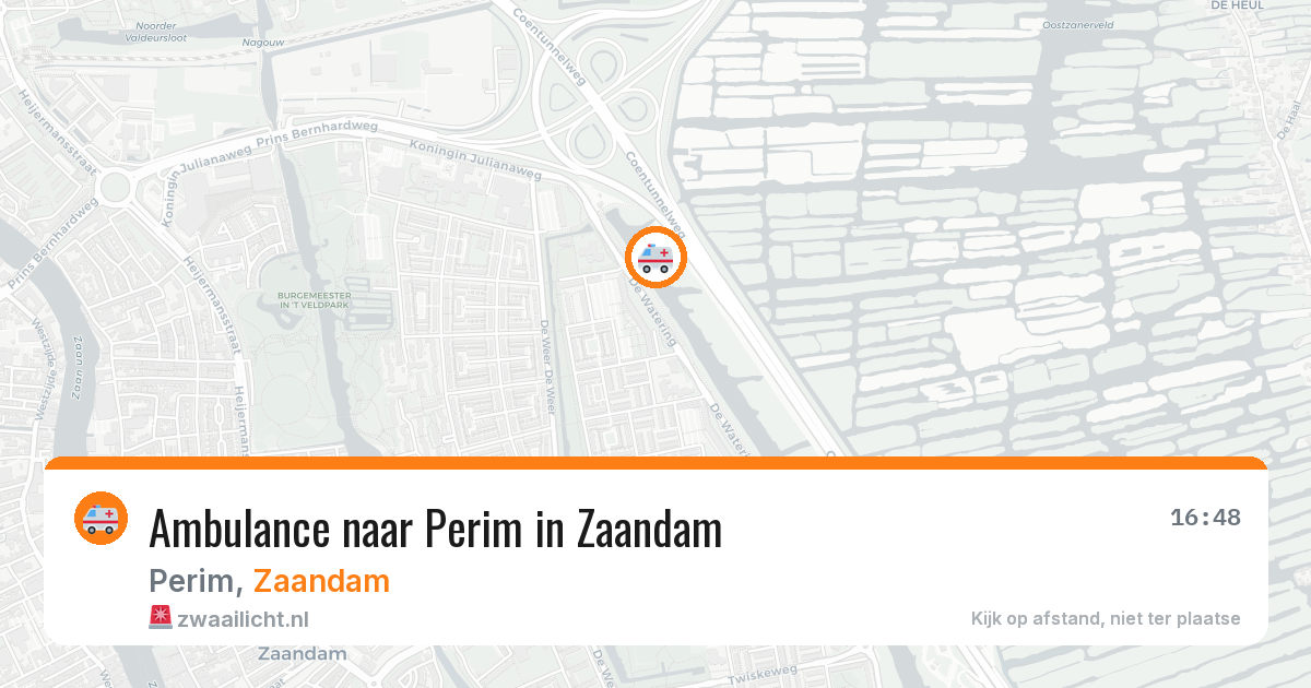 Ambulance naar Perim in Zaandam — 16 mrt 2026
