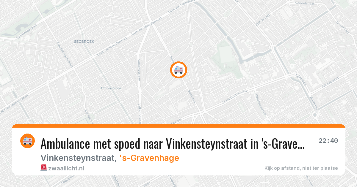 Ambulance met spoed naar Vinkensteynstraat in 's-Gravenhage — 29 jun 2026