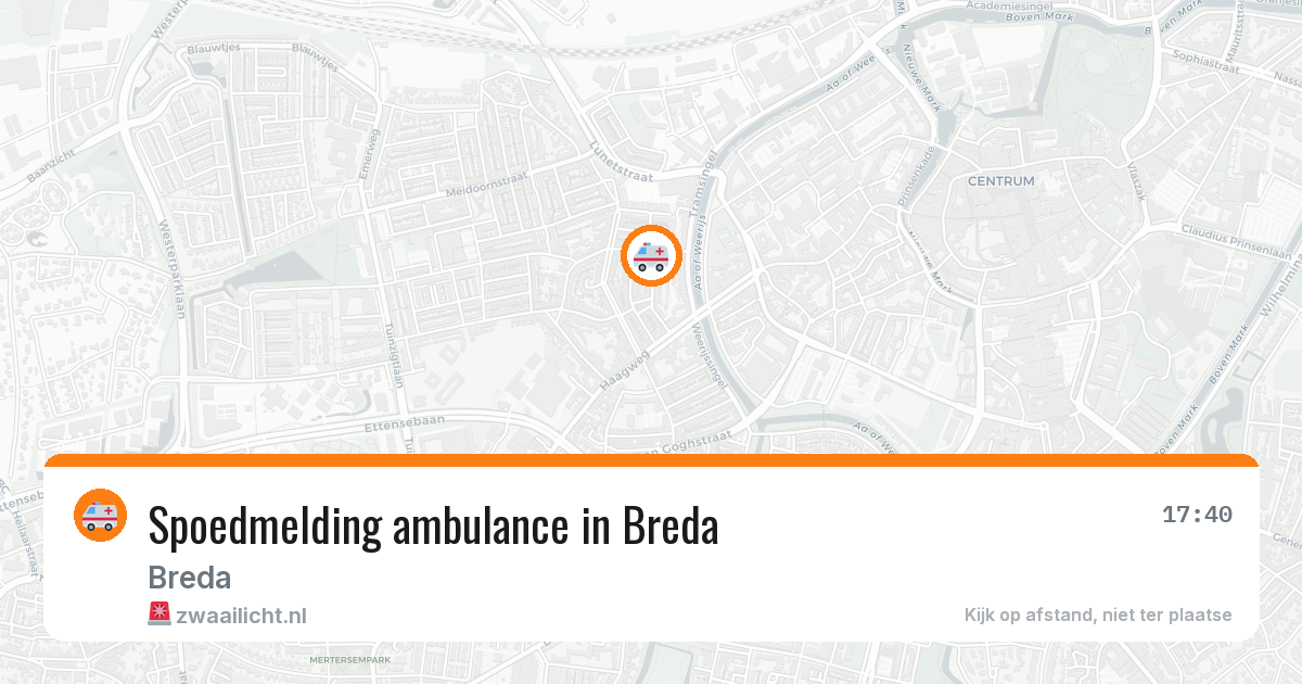 Spoedmelding ambulance in Breda — 10 aug 2026