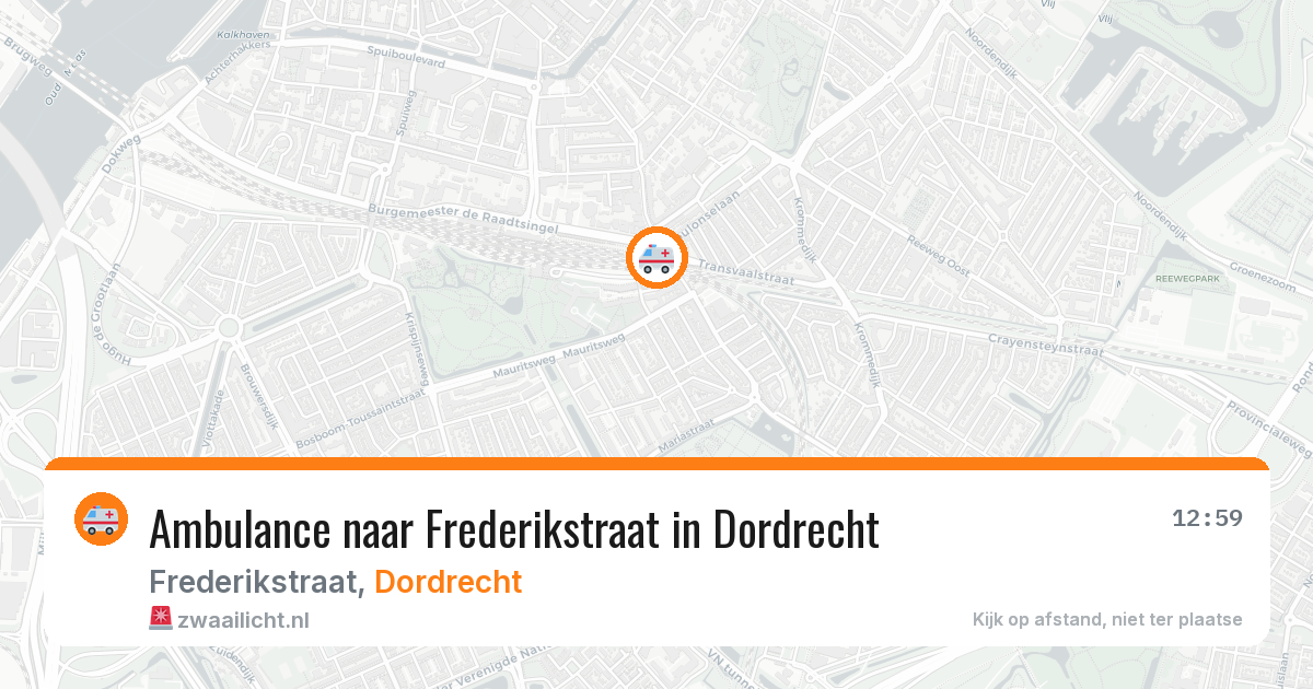 Ambulance naar Frederikstraat in Dordrecht — 29 jun 2026