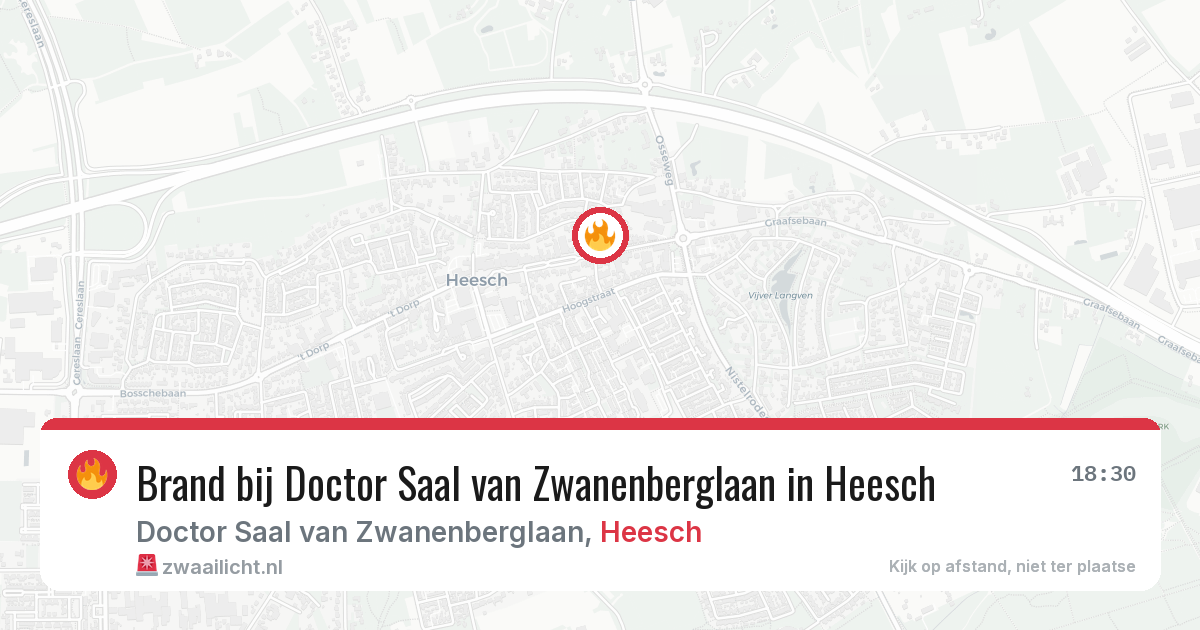 Brand bij Doctor Saal van Zwanenberglaan in Heesch — 26 jun 2026